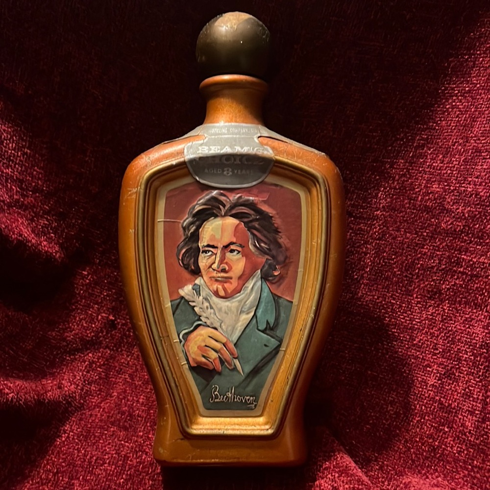 Beam's Choice 8 Year Old Kentucky Straight Bourbon Decanter 1970s / Beethoven
